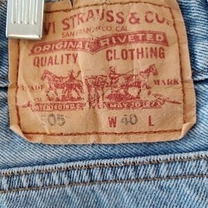 Vintage Levis 505 Jean Shorts Men's 40 Blue‎ Red Tab Y2K Medium Wash